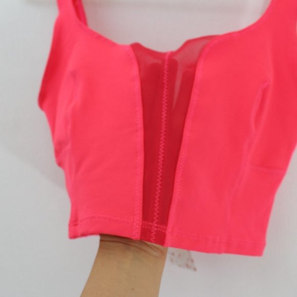 Free People Movement Mesh Hot Pink Crop Top - Picture 5 of 7